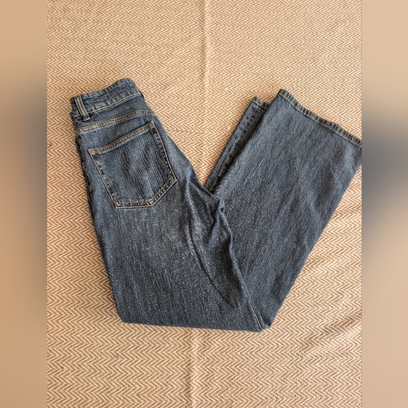 H&M Dark Blue Wide Leg Jeans Y2K - Picture 3 of 9